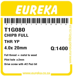 T1G080 - Chipboard Screw -T1G080_Label_T